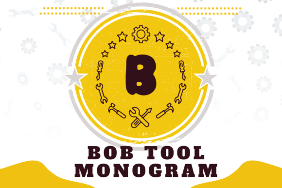 Bob Tool Monogram Font for Bold Maker Branding