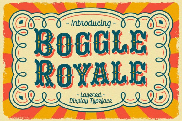 Boggle Royale: A Vintage Display Font for Makers