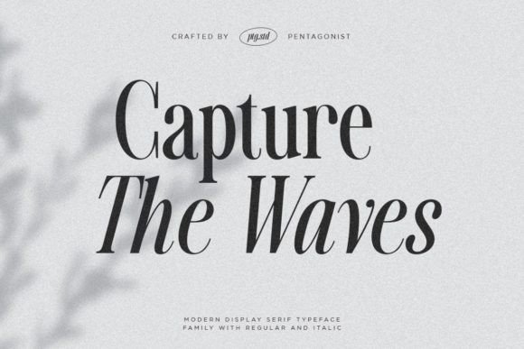 Captures the Waves: A Modern Serif Font for Makers