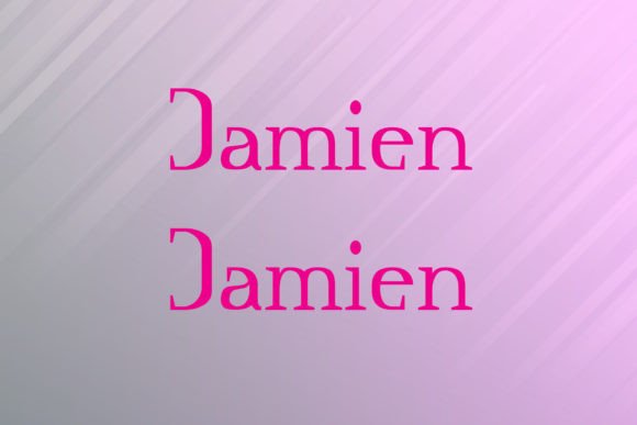 Damien Font Review for Branding