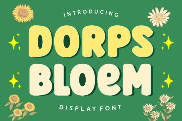 Dorps Bloem: A Whimsical Display Typeface for Editors