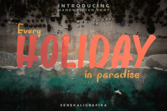 Holiday in Paradise Font for Summer Branding