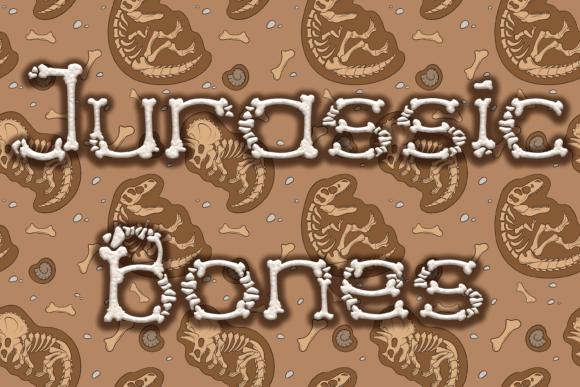 Jurassic Bones Font for Dinosaur Crafts