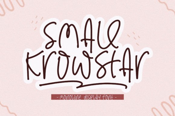 Small Krowstar Font for Crafters and Sellers