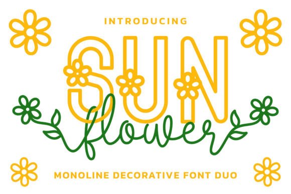 Sun Flower Duo Font for Warm Branding